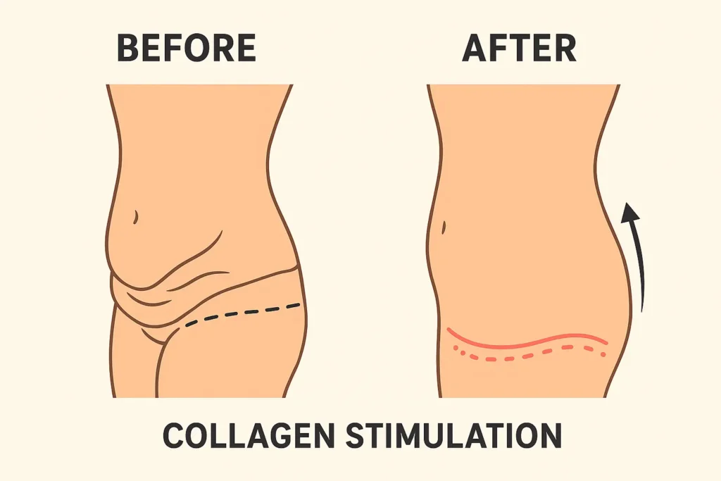 Before and after results for sagging skin after weight loss injections Coombe